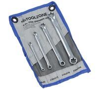 AB Tools Professional Chrome Vanadium 4Pc Star Spanner Set SP135