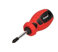 AB Tools Pz2 X 38mm Pozi Stubby Screwdriver With Magnetic Tip And Rubber Handle