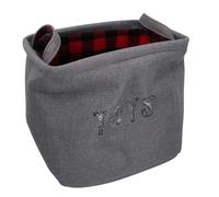AB Tools Quality Grey Check Print Pet Dog Canvas Toy Accessories Basket Home Storage