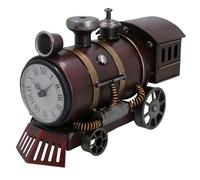 AB Tools Railway Train Clock Industrial Style Mantel Engine Retro Home Decor Gift Metal