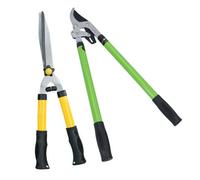 AB Tools Ratchet Extendable Loppers Cutters + Hedge Pruning Shears Cutter Trimmer 2Pc