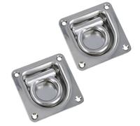 AB Tools Recessed Flush Fit Cargo Lashing Ring Eye Tie Down Anchor Stainless Steel 2Pc