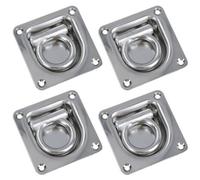 AB Tools Recessed Flush Fit Cargo Lashing Ring Eye Tie Down Anchor Stainless Steel 4Pc