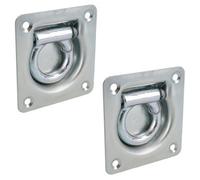 AB Tools Recessed Flush Fit Tie Downs Cargo Lashing Eye Rings Anchor Trailers Trucks 2Pk