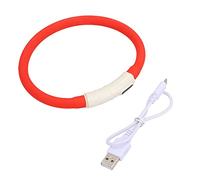 AB Tools Rechargeable LED Flashing Safety Dog Collar 3 Light Settings Walking Dark Night