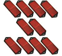 AB Tools Red Large Rectangular Rear Reflector Pack Of 10 Trailer Fence / Gate Post Tr073
