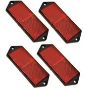 AB Tools Red Large Rectangular Rear Reflector Pack Of 4 Trailer Fence / Gate Post Tr073