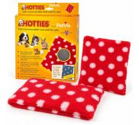 AB Tools Red Microwavable Pet Heat Pad + Spare Cover Red Dog Cat Puppy Help With Stress & Aches
