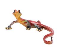 AB Tools Red Speckled Gecko Lizard Resin Wall Shed Sculpture Decor Statue Medium