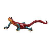 AB Tools Red Speckled Gecko Lizard Resin Wall Shed Sculpture Decor Statue Small House