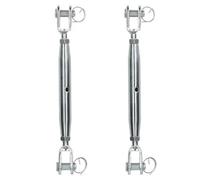 AB Tools Rigging Screw 12mm Jaw To Jaw Turnbuckle Straining Marine Grade Stainless 2Pk