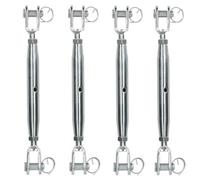 AB Tools Rigging Screw 12mm Jaw To Jaw Turnbuckle Straining Marine Grade Stainless 4Pk