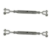 AB Tools Rigging Screw 16mm Galvanised Jaw To Jaw 2 Pack Turnbuckle Straining Dk69
