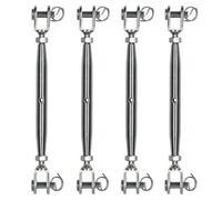 AB Tools Rigging Screw 6mm Jaw To Jaw Turnbuckle Straining Marine Grade Stainless 4Pk