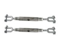 AB Tools Rigging Screw 8mm Galvanised Jaw To Jaw 2 Pack Turnbuckle Straining Dk66