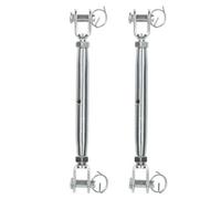 AB Tools Rigging Screw 8mm Jaw To Jaw Turnbuckle Straining Marine Stainless 2 Pack