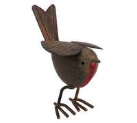 AB Tools Robin Red Brest Garden Sculpture Ornament Statue Metal Decoration Animal Bird