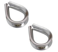 AB Tools Rope Splice Thimble 2Pk For 18mm Rope & Wire Spliced Boat Thimbles 316 Marine A4