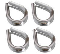 AB Tools Rope Splice Thimble 4Pk For 14mm Rope & Wire Spliced Boat Thimbles 316 Marine A4