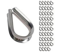 AB Tools Rope Splice Thimble 50Pk For 5mm Rope & Wire Spliced Boat Thimbles 316 Marine A4