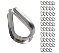 AB Tools Rope Splice Thimble 50pk for 5mm Rope & Wire Spliced Boat Thimbles 316 Marine A4