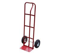 AB Tools Sack Truck 600lb With Pneumatic Wheels Red Steel Hand Trolley Stacker Truck