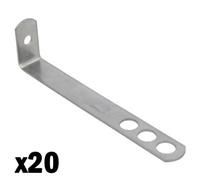 AB Tools Safety End Frame Clamp Cramp 38mm X 150mm Stainless Steel Wall Tie 20Pk