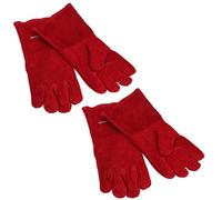 AB Tools Safety Protection Welding Gardening Gloves Suede Gauntlets Two Pairs