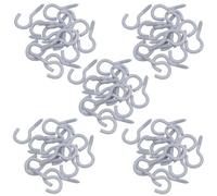 AB Tools Screw Hook Fasteners Hangers White Plastic Finish 10mm Dia 30mm Length 80Pc