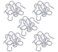 AB Tools Screw Hook Fasteners Hangers White Plastic Finish 14mm Dia 40mm Length 50Pc