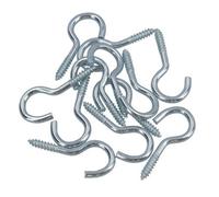 AB Tools Screw Hook Fasteners Hangers Zinc Coated Finish 12mm Dia 40mm Length 12Pc