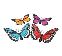 AB Tools Set Of 4 Metal Large 3D Butterflies Garden/home Wall Art Size Of Each:8X24X36Cm