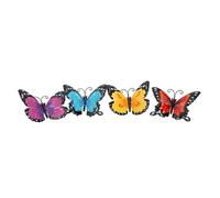 AB Tools Set Of 4 Metal Small 3D Butterflies Garden/home Wall Art Size Of Each:7X12X14Cm