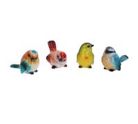 AB Tools Set Of 4 Resin Birds Ornament Statue Garden House Decor Yard Home Animal