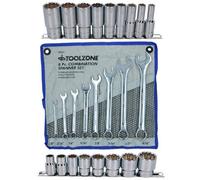 AB Tools Shallow + Deep Whitworth Sockets 1/2" Drive + Bsw Combination Spanners