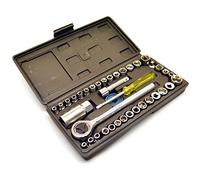 AB Tools Shallow Socket Set 3/8" & 1/4" Dr Metric and Imperial 40pc Ratchet Wrench TE416