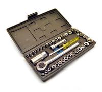 AB Tools Shallow Socket Set 3/8" & 1/4" Dr Metric And Imperial 40Pc Ratchet Wrench Te416