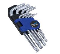 AB Tools Short Torx / Tamperproof Torx Star Allen Key Bits Set T10 - T50 9Pc By Bergen