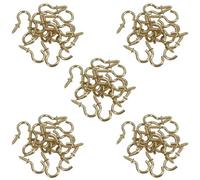 AB Tools Shouldered Screw Hooks Fasteners Hanger Brass Plated 8mm Dia 16mm Length 85Pc