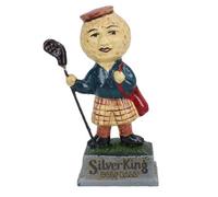 AB Tools Silver King Golf Man Figure Statue Cast Iron Golfer Mascot Ornament House Home