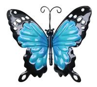 AB Tools Small 3D Blue Metal Butterfly Garden/home Wall Art Ornament 7X12X14Cm