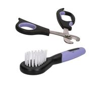 AB Tools Small Animal Deluxe Claw Trimmer Nail Cutter & Mini Soft Brush Guinea Pig, Rabbit