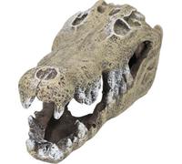AB Tools Small Aquatic Aquarium Nile Crocodile Skull Fish Tank Ornament 6X7X15Cm