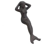 AB Tools Small Mermaid Cast Iron Statue Figure Ornament Garden Water Pond Shelf Sitting