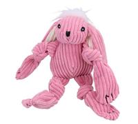AB Tools Small Pink Bunny Knottie Plush Durable Multi Squeaky Dog Puppy Toy 7X13X21Cm