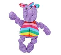 AB Tools Small Purple Unicorn Knottie Plush Durable Multi Squeaky Dog Puppy Toy 10X15X24Cm
