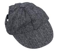 AB Tools Small Smart Stylish Grey Tweed Dog Puppy Hat Cap With Dog Ear Slots