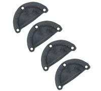 AB Tools Smooth Half Moon Shell Cup Door Handle Cast Iron Cupboard Drawer Chest 4Pk