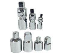 AB Tools Socket Adaptor Adapter Step Up Reducer and Universal Joints UJ's 7pc by Bergen