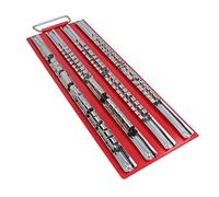 AB Tools Socket Organiser 80pc for 1/4in 3/8in or 1/2in Storage Holder Tray Rail